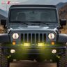 Allextreme EX24FY2 5 Inch CREE Fog Light 24 LED Cube Waterproof Flood Lamp for Cars Truck SUV and Motorcycle (72W, Yellow Light, 2 PCS)