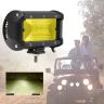 Allextreme EX24FY2 5 Inch CREE Fog Light 24 LED Cube Waterproof Flood Lamp for Cars Truck SUV and Motorcycle (72W, Yellow Light, 2 PCS)