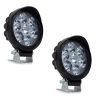 Allextreme EX7RF2P 7 LED 21W Round Fog Light for Motorcycle Car ATV Jeep 4x4 Tractor Off Road Waterproof Shockproof 3 Inch Lamp with Mounting - Pack of 2