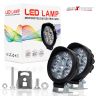 Allextreme EX7RF1P 6 LED Round Fog Light 3 inches Waterproof Flood Lamp with Adjustable Mounting Brackets for Motorcycle/Bike and Cars (10W, White Light, 1 PC)