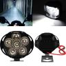 Allextreme EX6FS2P Imported 6 LED Fog Light Mirror Mount Driving Spot Head Lamp with Switch for Motorcycle and Cars (With Switch 10W, White, 2 PCS)