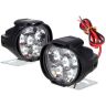 Allextreme EX6F3S2 Imported 6 LED Fog Light Waterproof Pod Driving Spot Head Lamp for Bikes Cars and Motorcycle (10W, White Light, 2 PCS, 6 Months Warranty)