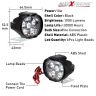 Allextreme EX6F3S2 Imported 6 LED Fog Light Waterproof Pod Driving Spot Head Lamp for Bikes Cars and Motorcycle (10W, White Light, 2 PCS, 6 Months Warranty)