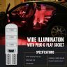 Allextreme EXT10RL Universal T10 LED Parking Light 6 SMD Super Bright Interior Pilot License Plate Dome Indicator Lamp Bulb for Car Bike and Motorcycle (3W, Red, 2 PCS)