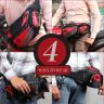 AllExtreme EXWBRB1 Waist Bag for Men-Women Multi Pocket Hiking Travel Pouch with Adjustable Strap Fanny Pack for Biking Cycling Traveling Camping