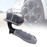 AllExtreme EXCTCB1 T-Type Car Tyre Cleaning Brush Scrubber with Antislip Handle Multi-Functional SUV Tire Wheel Rim Hub Washing Cleaner