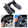 AllExtreme EXCTCB1 T-Type Car Tyre Cleaning Brush Scrubber with Antislip Handle Multi-Functional SUV Tire Wheel Rim Hub Washing Cleaner