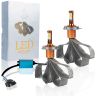Allextreme 3 LED Car H4 Headlight 30W High Low Beam 10000LM Car Driving Headlamp Bulb 6000K Super Coverage Fog Light Chip Fog Light for SUVs Trucks Sedans