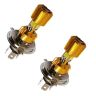 Allextreme EXH4MPL H4 Missile Projector LED Headlight Bulb for Motorcycle, Scooter, Car, Truck, ATV (9W, Golden, 2 PCS)