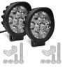 Allextreme EX-9WDL01 Off Road Driving Lamp with Switch 9 LED Round 3" Foglights for Motorcycles, Cars & Bikes (9W, White Light, 2 Pcs)
