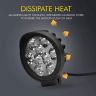 Allextreme EX-9WDL01 Off Road Driving Lamp with Switch 9 LED Round 3" Foglights for Motorcycles, Cars & Bikes (9W, White Light, 2 Pcs)