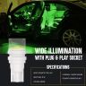 Allextreme EXT102G T10 Multipurpose LED Projector Light for Car Interior Exterior, Bike and Motorcycle (Green, Set of 2)