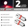 Allextreme EXBA9SW3 BA9S 2 PCS LED Parking Light 1 W Super Bright White 2 SMD Car Interior License Plate Wedge Dome Trunk Dashboard Bulb for Car Bike and Motorcycle (Red)