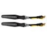 Allextreme EXTSI2A Bar Style 9 LED Side Indicator Light Front Rear Universal Fit Turn Signal Lamp for Bikes and Motorcycles (Amber, 2 PCS)
