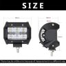AllExtreme EX4IRW2 4 Inch 9D Reflector CREE LED Light Off-road Work Light External Headlight with Brackets for Truck Car ATV SUV Jeep Van (30W, White Light, 2 PCS)