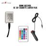 AllExtreme EX09LRC 4X 9 LED Multi-Colour RGB Car Interior Decorative Light Car Under Dash Interior Floor Strip Lightning Kit with Car Charger and Sounds Activated Wireless IR Remote Control (6W)