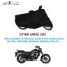 AllExtreme EXSBCB1 Universal Waterproof Motorcycle Bike Body Cover for All Weather Outdoor Sun Wind and Rain Protection (Extra Large, Black)