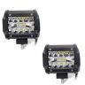 Allextreme EX4IF2P 18 LED Driving Fog Light Bar 4 inch Cube CREE Waterproof Pod Work Light for Bike Cars and Motorcycle (36W, White Light, 2 PC)