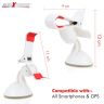 Allextreme EXCMM1W Universal Car Phone Mount Holder 360 Degree Windshield Dashboard Mobile Phone Cradle with Suction Cup for GPS and Smartphones (White)