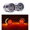 Allextreme EXLXSB2 Stylist Handlebar End LED Turn Signal Indicator Light compatible for Bullet 350cc & 500cc (Amber Light, 2 PCS)