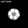 Allextreme EX6RFW2 Universal 6 LED Round Fog Light Waterproof Off Road Driving Flood Lamp with Metal Stand for All Bikes and Cars (6W, White, 2 PCS)