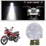 Allextreme EX6RFW2 Universal 6 LED Round Fog Light Waterproof Off Road Driving Flood Lamp with Metal Stand for All Bikes and Cars (6W, White, 2 PCS)