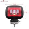 AllExtreme EX3FR2P 3 LED Headlight Lamp Universal Waterproof Off Road Driving CREE LED Fog Light with Mounting Brackets for Bike, Jeep and Cars (30W, White, 2 PCS)