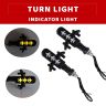 Allextreme EXAIBY2 Aeroplane Style LED Side Indicator Light Front Rear Universal Fit Turn Signal Lamp for Bikes and Motorcycles (Yellow, 2 PCS)