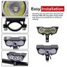 Allextreme EX3OEB1 3 LED Owl Eye Waterproof CREE LED Fog Light with High Beam/Low Beam Function for Bike/Motorcycle and Cars (30W, Black, 1 PC)