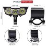 Allextreme EX3OEB1 3 LED Owl Eye Waterproof CREE LED Fog Light with High Beam/Low Beam Function for Bike/Motorcycle and Cars (30W, Black, 1 PC)
