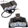 Allextreme EX3OEB1 3 LED Owl Eye Waterproof CREE LED Fog Light with High Beam/Low Beam Function for Bike/Motorcycle and Cars (30W, Black, 1 PC)