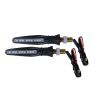 Allextreme EXBILB2 Bar Style 9 LED Side Indicator Light Front Rear Universal Fit Turn Signal Lamp for Bikes and Motorcycles (Blue, 2 PCS)
