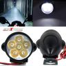 Allextreme EX12LDWS 6 LED Fog Light White Light Waterproof Mirror Mount Driving Work Lamp with Mounting Holes for Motorcycles and Cars (9W, 2 PCS)