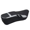 Allextreme EXTSCES PU Leather Motorcycle Bike Seat Cushion Cover Anti Skid Seat Cover Compatible for Bullet Electra 350cc and 500cc (Silver)