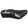 Allextreme EXTSCES PU Leather Motorcycle Bike Seat Cushion Cover Anti Skid Seat Cover Compatible for Bullet Electra 350cc and 500cc (Silver)