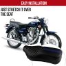 Allextreme EXCSCEB PU Leather Motorcycle Bike Seat Cushion Cover Anti Skid Seat Cover for Standard and Electra 350cc and 500cc (Blue)