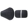 Allextreme Motorcycle Seat Cover PU Leather Anti Skid Split Water-Resistant Bike Cushion Compatible with All Motorcycles- (Silver, Model-19)