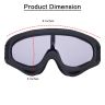 Allextreme EXUVSGB1 Unisex Windproof, Dust-Proof, UV Protection and Anti-Glare Lens Ski Snow Goggles for Riding and Skiing (Black, Standard Size)