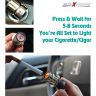 AllExtreme EXCL1FC Car Cigarette Lighter Push Button Eject 27mm Diameter Electric Cigar Burner Multipurpose Charging Socket Assembly Plug (10A, 12V)