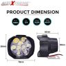 Allextreme EX9FWS2 Imported 9 LED Fog Light Spot Beam Water-Resistant Heavy Duty Pod Driving Work Lamp with Handlebar Switch for Motorcycle Bike Car (15W, White, 2 PCS)