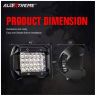 Allextreme EX24F1P 24 LED Fog Light Bar Waterproof 4 Inch CREE Cube Work Light for Bike Cars and Motorcycle (72W, White Light, 1 PC)