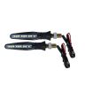 Allextreme EXBILW2 Bar Style 9 LED Side Indicator Light Front Rear Universal Fit Turn Signal Lamp for Bikes and Motorcycles (White, 2 PCS)