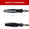 Allextreme EXBILW2 Bar Style 9 LED Side Indicator Light Front Rear Universal Fit Turn Signal Lamp for Bikes and Motorcycles (White, 2 PCS)
