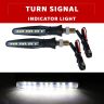 Allextreme EXBILW2 Bar Style 9 LED Side Indicator Light Front Rear Universal Fit Turn Signal Lamp for Bikes and Motorcycles (White, 2 PCS)