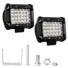 AllExtreme EX24F2P 24 LED Fog Light Bar 4 Inch CREE Cube Pod Work Light Waterproof Off Road Driving Spot Lamp for Bike Cars and Motorcycle (72W, White Light, 2 PC)