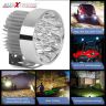 Allextreme EX18RF2 18 LED Round Fog Light Spot Beam Waterproof Pod Driving Work Lamp for Motorcycle and Cars (27W, White Light, 2 PCS)