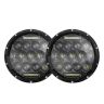 Allextreme EXLHLS2 7inch Round Ring 13 LED Headlight with Turn Signal Lights for Jeep Wrangler (12-30V, 75W, Pack of 2)