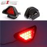 Allextreme EX12TL1 Car LED Brake Light Triangle Rear Tail Light Vehicle Reverse Lamp Warning Strobe Flash Light Modification Indicator Light (12 Led, Red)