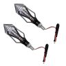 Allextreme EXAIBY2 9 LED Arrow Shape Turn Signal LED Indicators Light Blinking Light for All Bikes Suzuki Honda Kawasaki Yamaha (Yellow, 9SMD, 2 PCS)