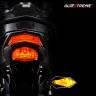 Allextreme EXAIBY2 9 LED Arrow Shape Turn Signal LED Indicators Light Blinking Light for All Bikes Suzuki Honda Kawasaki Yamaha (Yellow, 9SMD, 2 PCS)
